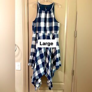 NWOT checkered dress. Large